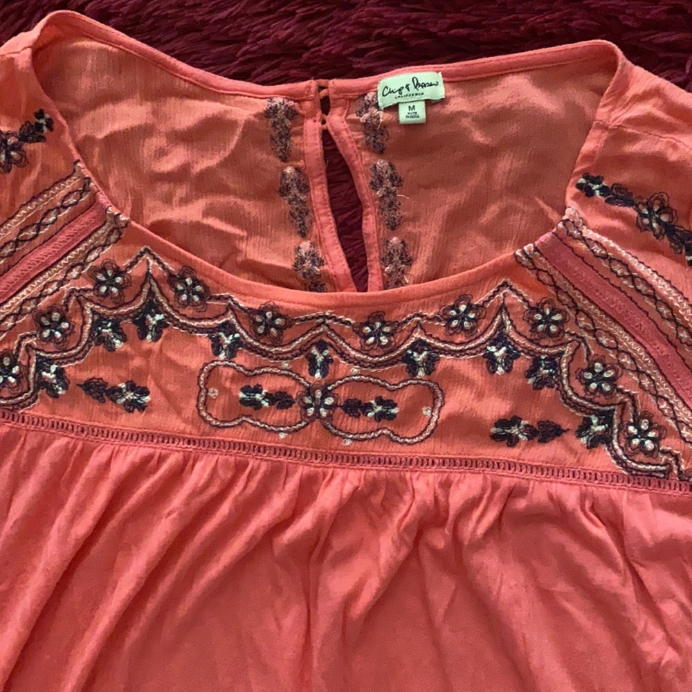 Chip & Pepper floral flowy boho beach top - Picture 4 of 15